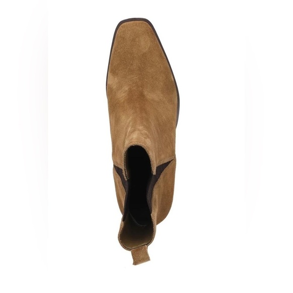 Nib Marc Fisher Kristie Suede Block Heeled Booties in Medium Natural - Picture 4 of 14